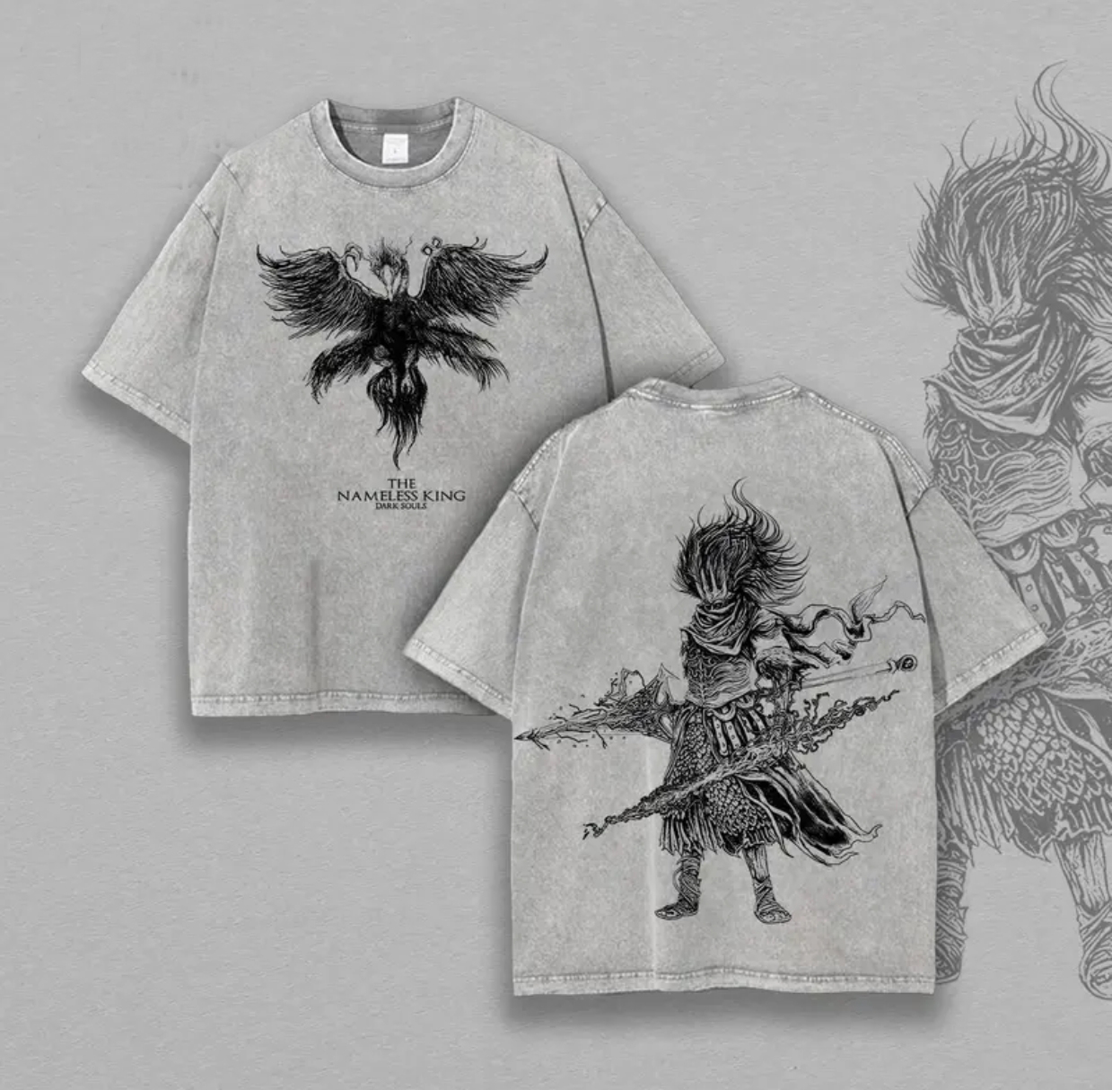 The Nameless King Dark Souls Printed Unisex Washed T-Shirt