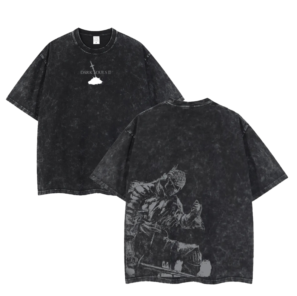Dark Souls III Printed Unisex Washed T-Shirt
