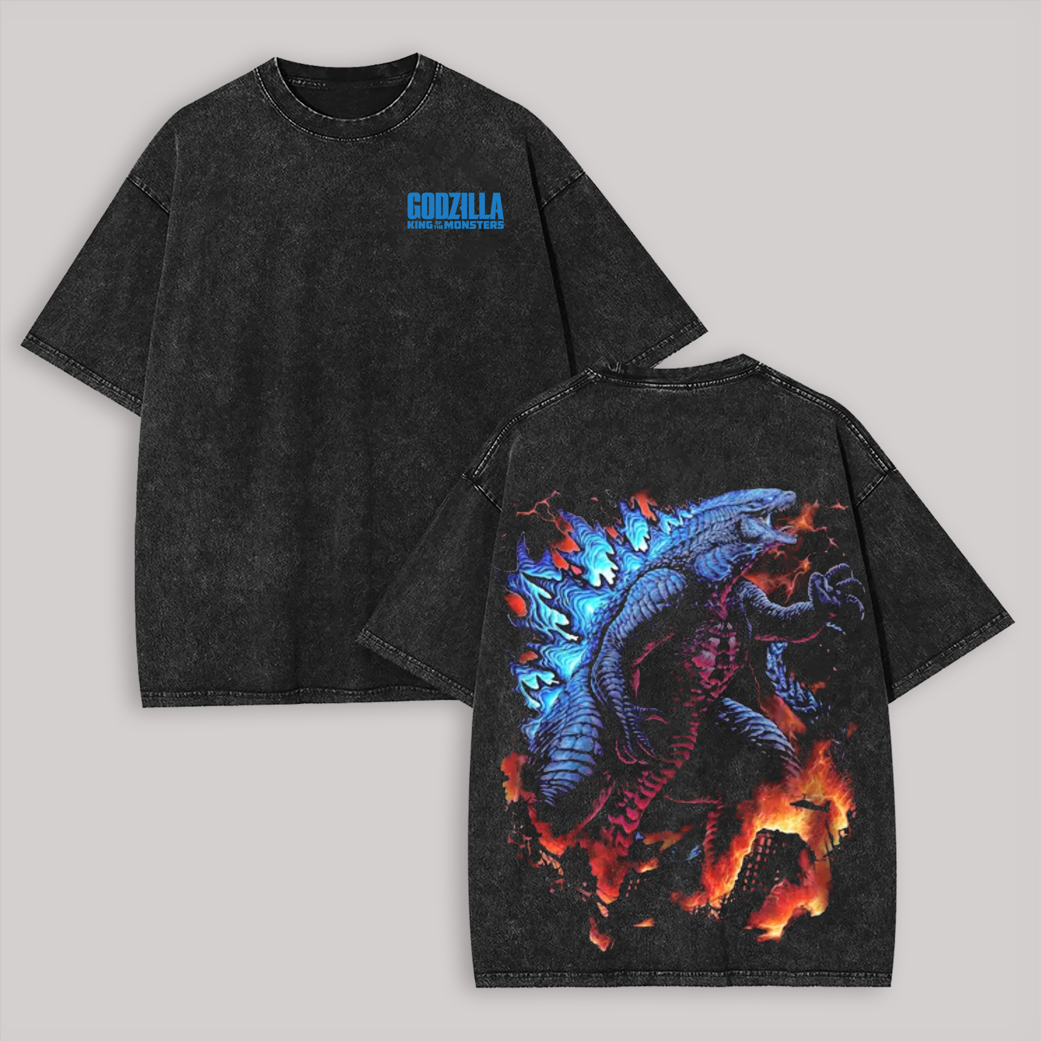 Godzilla: King of the Monsters Printed Unisex Washed T-Shirt
