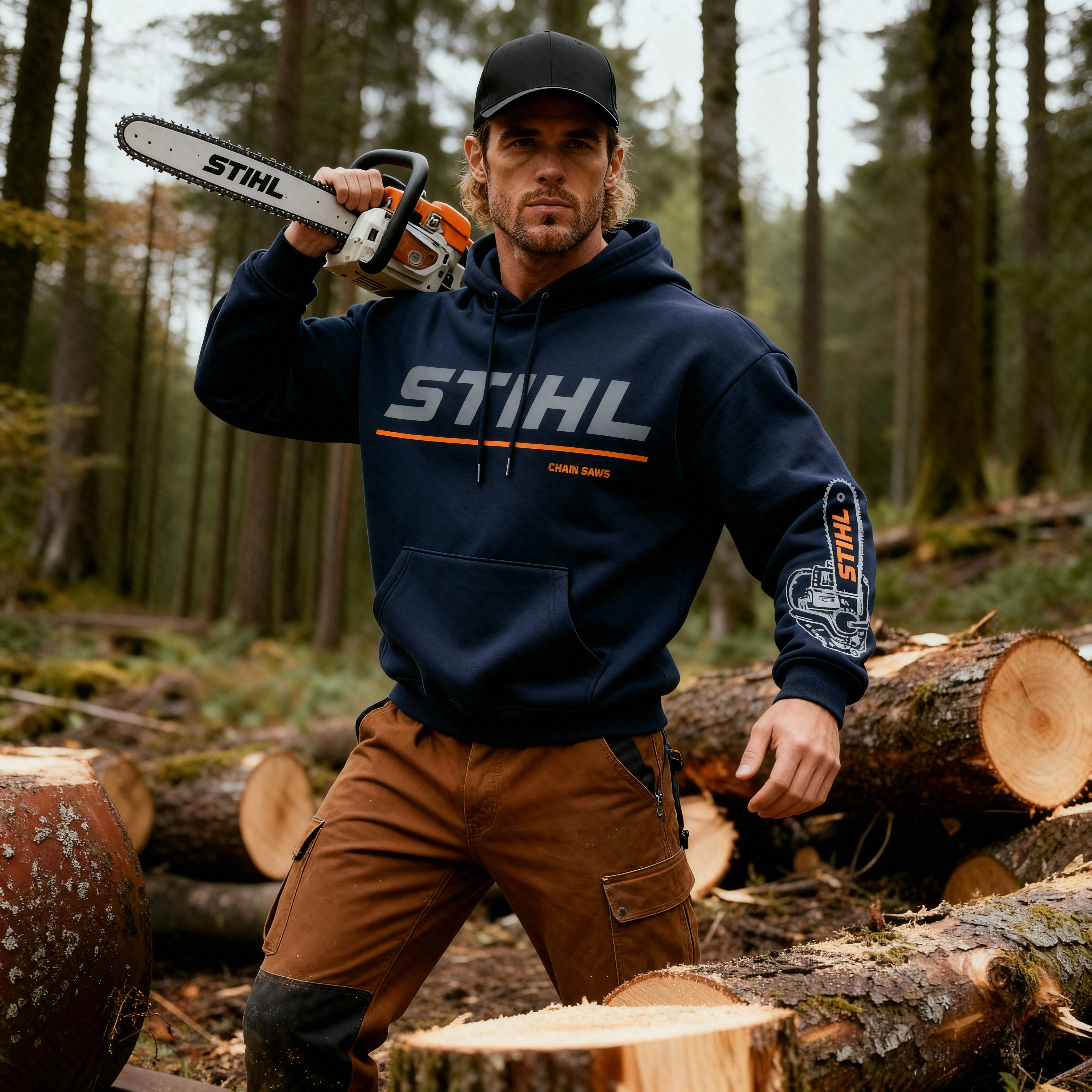 Stihl Printed Fleece-lined Unisex Hoodie Image - 4