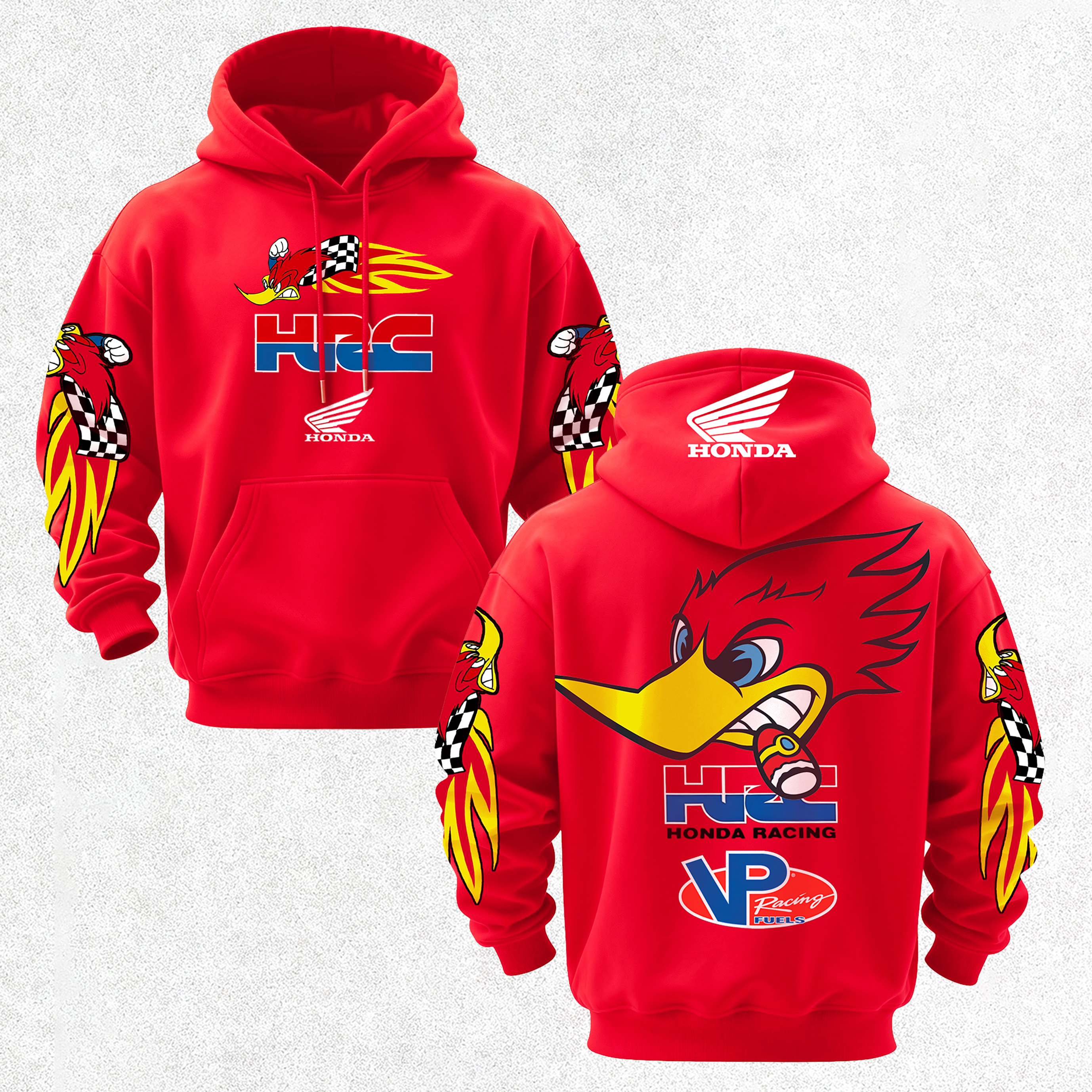 Honda Racing VP Racing Fuels Printed Fleece-lined Unisex Hoodie Image - 1