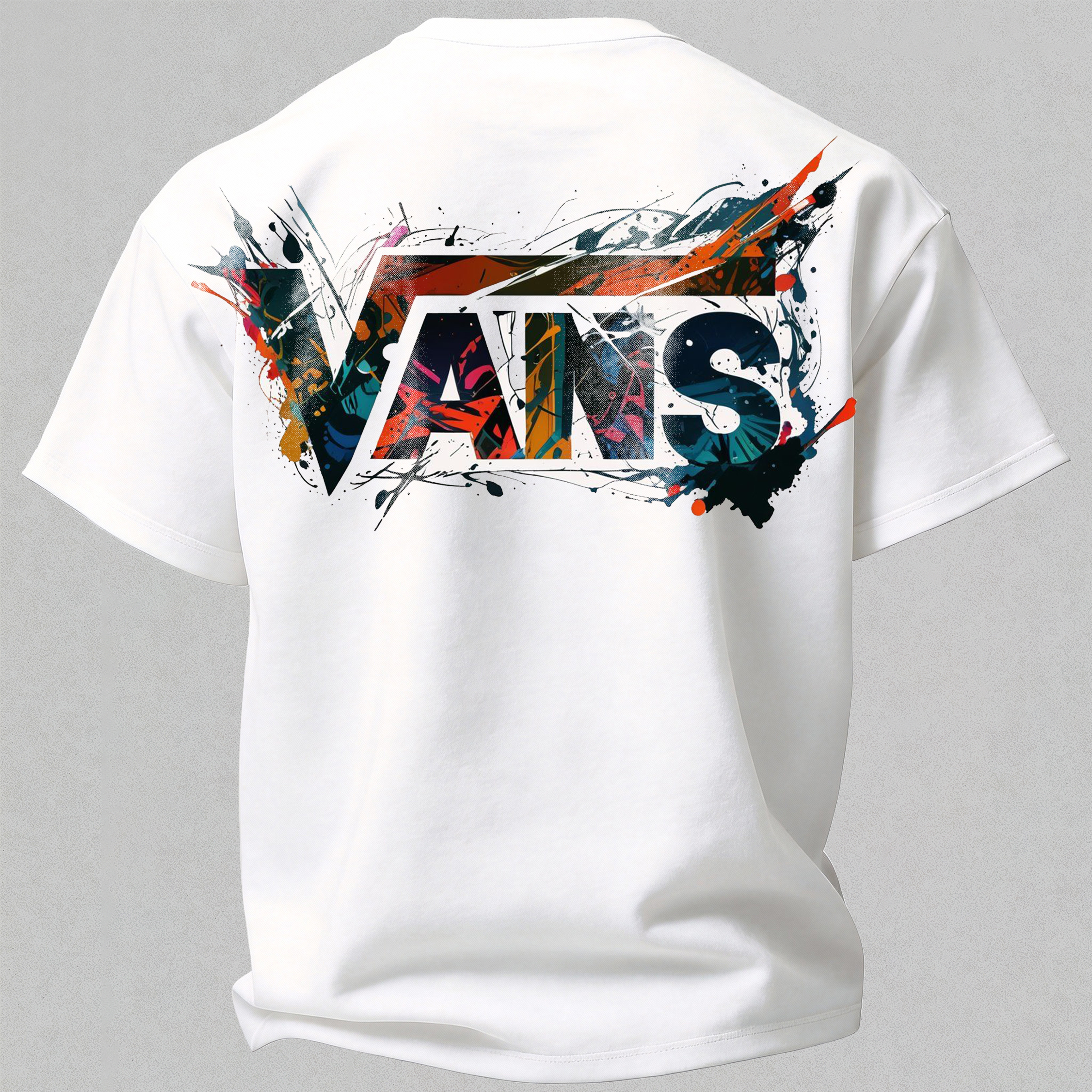 Graffiti Printed Oversized Unisex T-shirt Image - 3