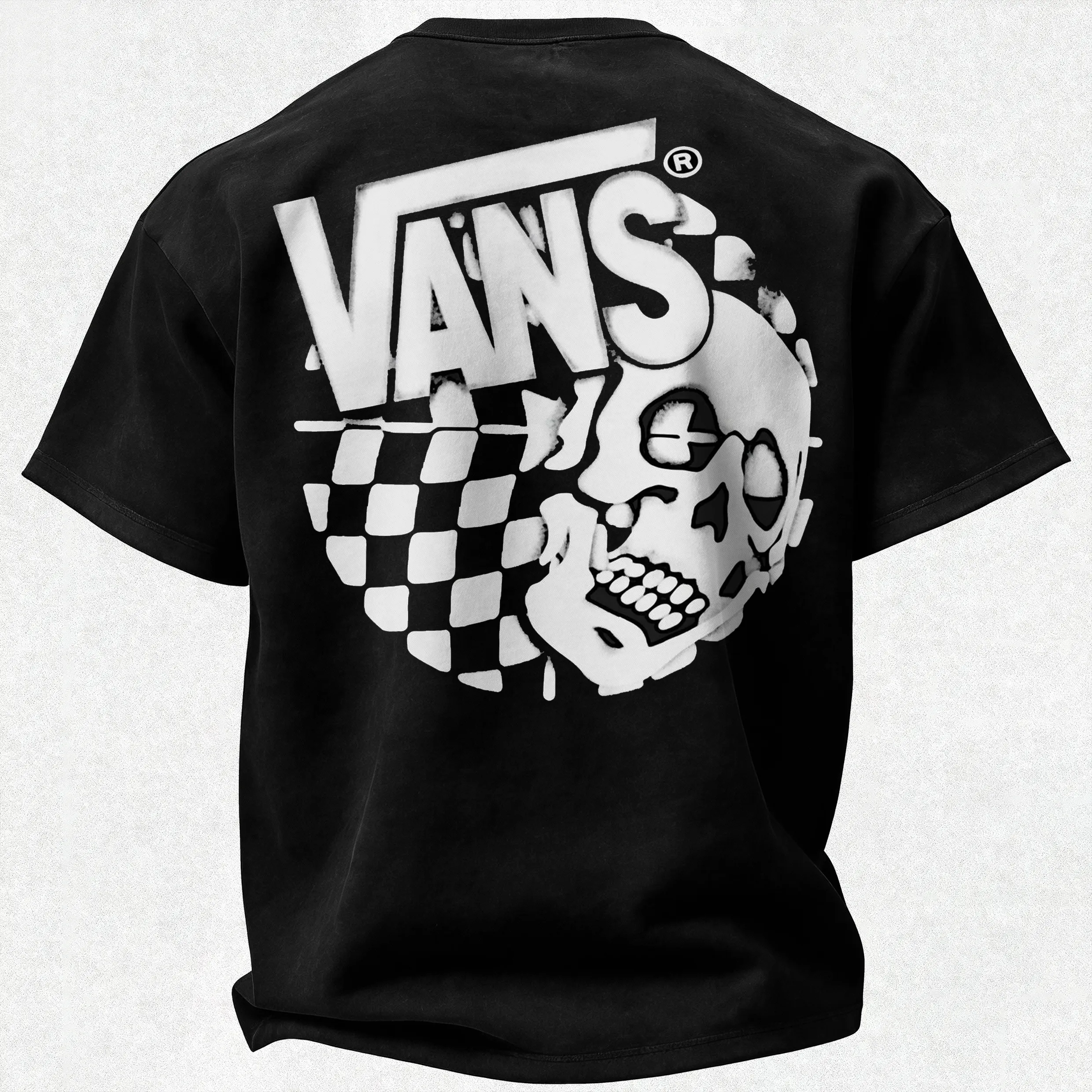 Vans Skull Printed Oversized Unisex T-shirt